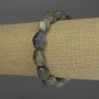 Brățară din labradorit cu fațete, diametru 14x10 mm, lungime 18 cm, pe bază elastice