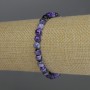 Brățară din agat cu mărgele facetate, diametru 6 mm, lungime 18 cm, pe bază elastică