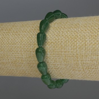 Brățară din crizopaz în formă de picătură, diametrul 12×8 mm, lungime 18 cm, pe elastic