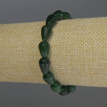 Brățară din crisopraz în formă de picătură, diametrul 12×8 mm, lungime 18 cm, pe elastic