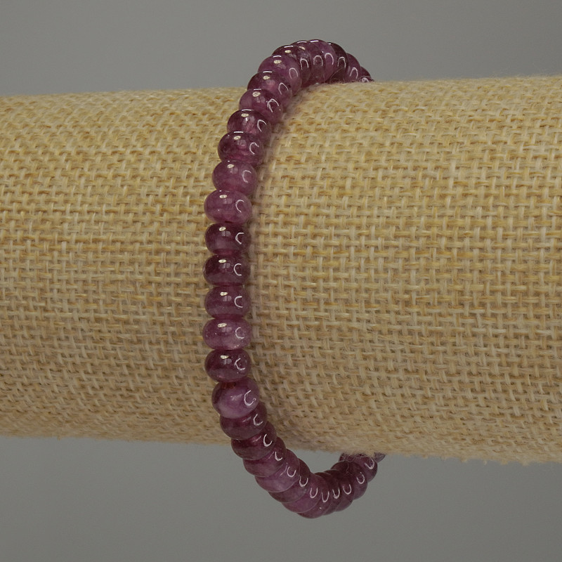 Brățară cu turmalin rondel, diametrul 6×4 mm, lungime 18 cm, elastică