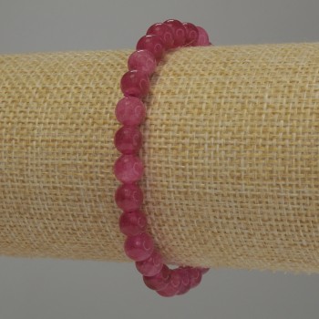 Brățară din turmalin, mărgele netede, diametrul 6 mm, lungime 18 cm, elastică