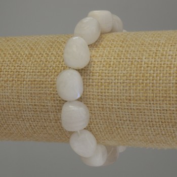 Brățară din adular fațetat, diametrul 12x11 mm, lungime 18 cm, elastic