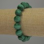 Brățară din malahit natural, bile netede, diametrul aproximativ 12 mm, lungime 18 cm, elastic