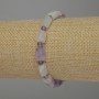 Brățară din ametist tăiat facetat, diametrul 10×7 mm, bile netede de 4 mm, lungime 18 cm, pe elastic