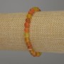 Brățară din agat portocaliu, mărgele netede, diametru 6 mm +/-, lungime 18 cm, elastică