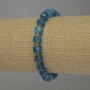 Brățară cu apatit facetat în formă de cub, diametru 7×6 mm, lungime 18 cm, pe bază elastică
