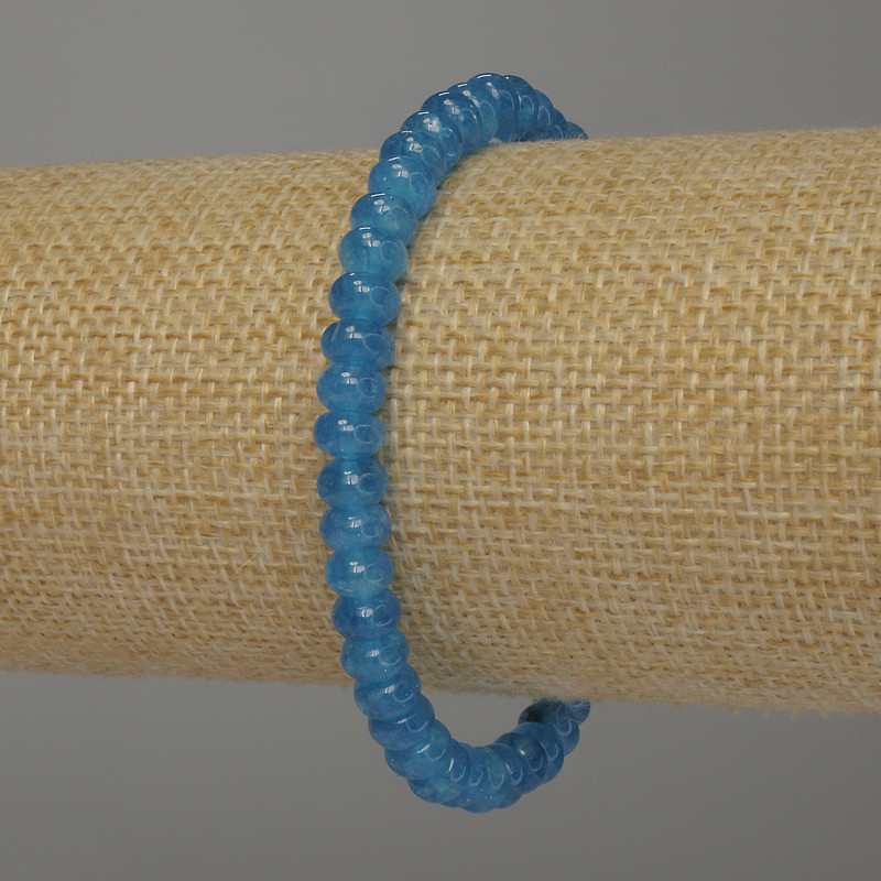 Brățară cu apatite rondelle, diametrul 6x4 mm, lungime 18 cm, elastică