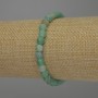 Brățară din agată înghețată, bile lucioase, diametrul 6 mm, lungimea 18 cm, pe elastic