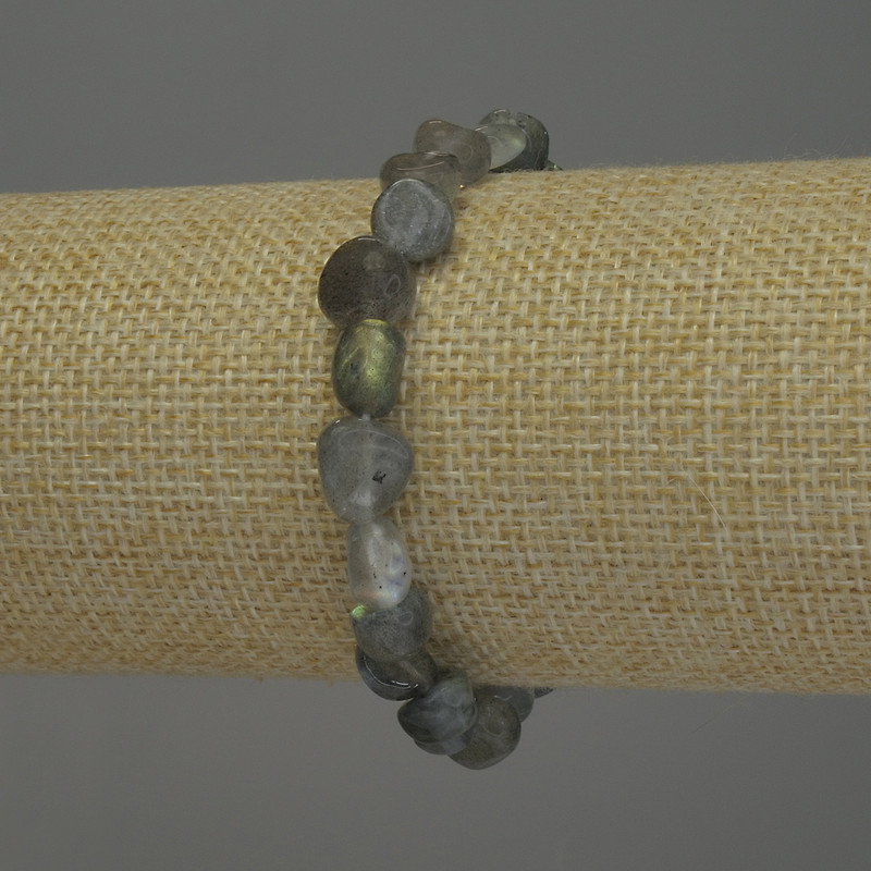 Brățară din labradorit, mărgele facetate, diametrul 9×8 mm, lungime 18 cm, elastic