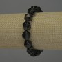 Brățară din cuarț fumuriu, fațetată, diametrul 12×10 mm, lungime 18 cm, elastică