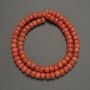 Mărgele din coral portocaliu (individe) rondel net, diametrul 7x5 mm, lungime 40 cm, pe fir
