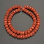 Mărgele portocalii din coral (artificial) rondel neted, diametrul 8×6 mm, lungime 40 cm, pe fir
