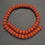 Mărgele din coral artificial, rondel neted, diametrul 12×8 mm, lungime 40 cm, pe șnur