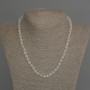 Colier cu topaz și cristal montan, bile facetate, diametrul aproximativ 6 mm, lungime aproximativ 45 cm, cu închizătoare