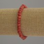 Brățară din coral artificial, mărgele rondelle, diametrul 6×4 mm, lungime 18 cm, pe elastic