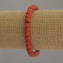 Brățară din coral artificial, rondel, diametrul 7x5 mm, lungime 18 cm, pe elastic