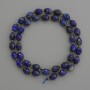 Mărgele din piatră naturală lazurit, tăiate în formă de boabă, diametrul 8×6 mm ±, cu mărgele de 3 mm ±, lungime 39 cm ±
