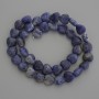 Mărgele din sodalit, piatră naturală, formă de inimă, diametru aproximativ 10x10 mm, lungime aproximativ 38 cm, pe fir