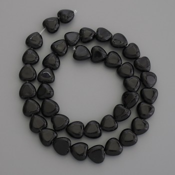 Mărgele din agat, piatră naturală, în formă de inimă, diametrul 10×10 mm ±, pe șnur, lungime 38 cm+