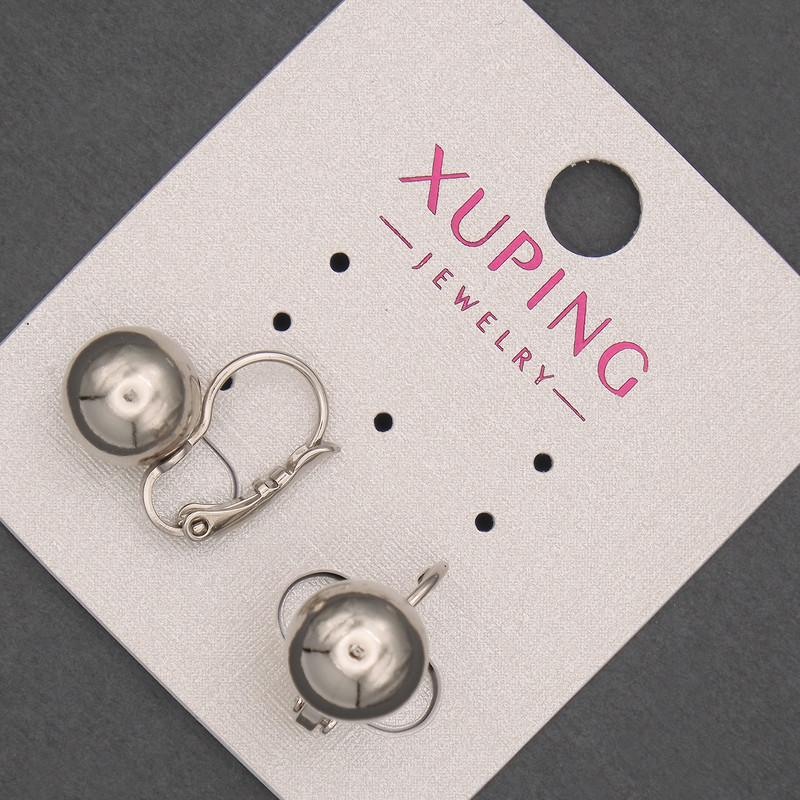 Cercei Xuping rodiu 10×15 mm