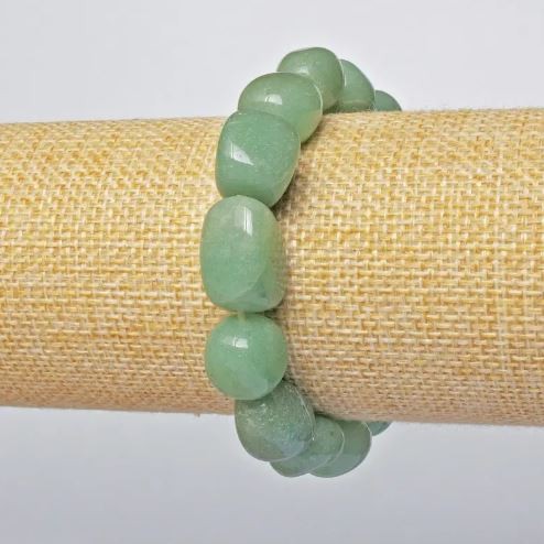 Brățară din nefrit natural, mărgele fațetate, diametrul 13×14 mm, lungime 18 cm (elastic)