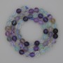 Mărgele din piatră naturală fluororit, bilă tăiată, diametru de 6 mm, lungime de 38 cm