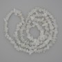 Mărgele din cuarț alb, granule 5–12×3–5 mm, pe șnur, lungime 78 cm+