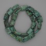 Mărgele din turcoaz african, dreptunghiulare, dimensiuni 15–18×12 mm, pe fir, lungime 40 cm +