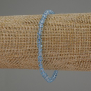 Brățară din topaz natural, cub tăiat, diametrul aproximativ 4×4 mm, lungime 18 cm, elastică