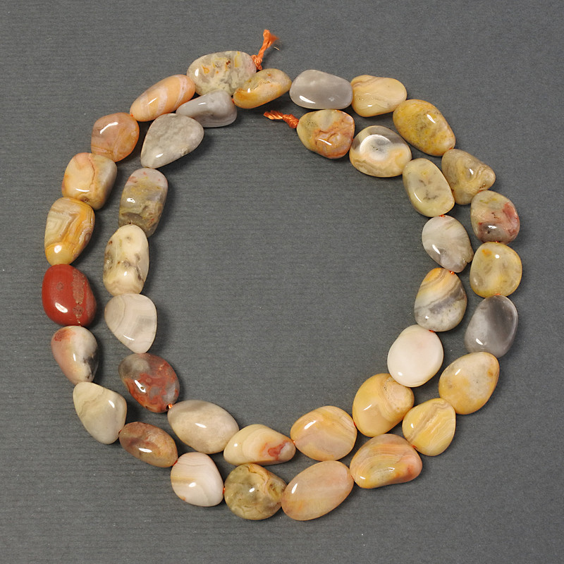Mărgele pe șnur, jasper peisaj, fațetate, diametru 10–12×8 mm, lungime 39 cm