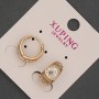 Cercei Xuping placare cu aur 18K și rodiu 8x14 mm+