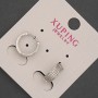 Cercei Xuping cu cristale albe, diametru 5×14 mm, placare cu rodiu