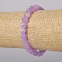 Brățară din ametist lavandă, piatră naturală tăiată în cuburi, diametrul 8 mm, lungime 18 cm, elastică