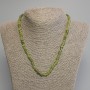 Colier din crizoprast, mărgele tăiate, diametrul 5-8×6 mm ±, lungime 45 cm ±, cu închizătoare