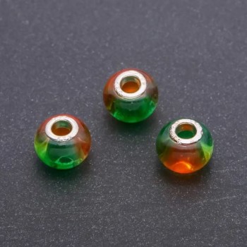 Mărgea Pandora din plastic, diametrul 15x12 mm, gaură 4,5 mm, set de 6 bucăți