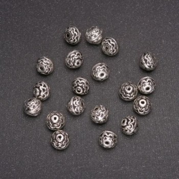 Inserție pentru mărgele, diametru 7 mm, interior 1,4 mm, fațetare 4 mm, 20 g, (+/-) 20 buc.