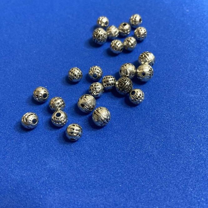 Furnitură inserție pentru mărgele, diametru 7 mm, diametru interior 2 mm, ambalaj 20 g, (+/-) 20 buc.