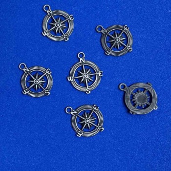 Pandantiv volan, diametrul 25×28 mm ± ambalare 23 bucăți ± 20 g, culoare gri