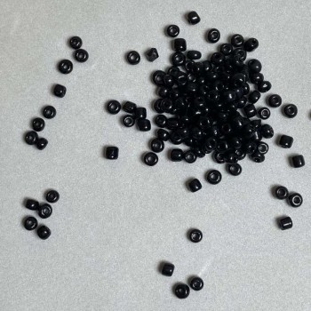 Furnituri pentru mărgele negre din plastic rondel 4×3 mm, ambalaj ± 70 g