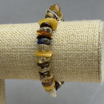 Brățară «Asortiment firimituri» 8-14x3-5mm, lungime 18 cm (elastic)