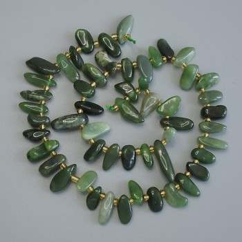 Mărgele de jadit în formă de fluture, diametru 12-17×6 mm +/-, cu mărgele de 3 mm +/-, lungime 40 cm +/- pe fir