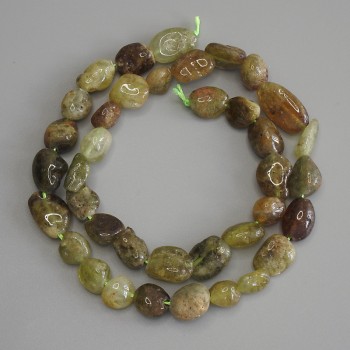 Mărgele de grosular, fațetate, diametrul 9–12×9 mm, lungime 40 cm, pe șnur