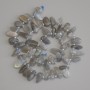 Mărgele din labradorit, formă de fluture, 11–16×6 mm, cu mărgele de 3 mm, pe șnur, lungime 39 cm