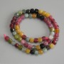 Mărgele de turmalin tăiate cuburi, 5,5×5,5 mm, pe șnur, lungime 36 cm