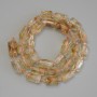 Mărgele de citrin, tăiate cu fațete, diametru 11x7 mm, lungime 41 cm, pe șnur