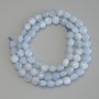 Mărgele din acvamarin, formă de monedă, fațetate, diametrul de 6 mm, lungime 39 cm +/- pe fir