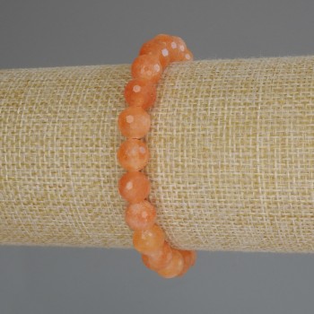 Brățară din nefrit Mashan, mărgele tăiate de 8 mm, lungime 18 cm (elastic)