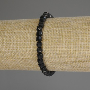 Brățară din turmalin tăiat în formă de cub, diametru 5×5 mm, lungime 18 cm (elastic)