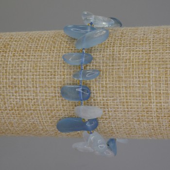 Brățară din acvamarin «Fluture»